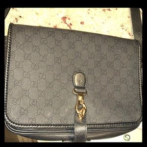 Authentic Black Gucci canvas bag